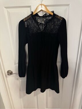 Maje Black Rockette Long Sleeve Dress